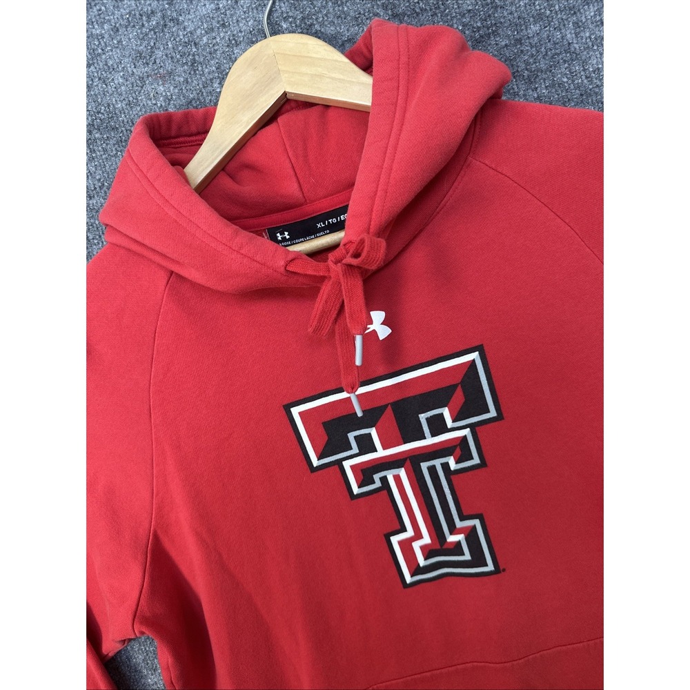 Under Armour Texas Tech Red Raiders NCAA Sz XL Hoodie Unisex Double T Comfy